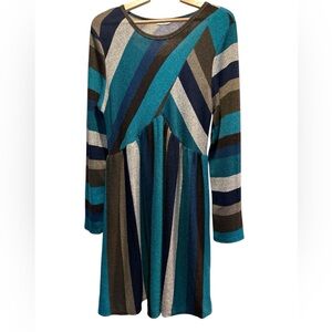 Egy California Striped Knit Dress, Multicolored, Size 1X